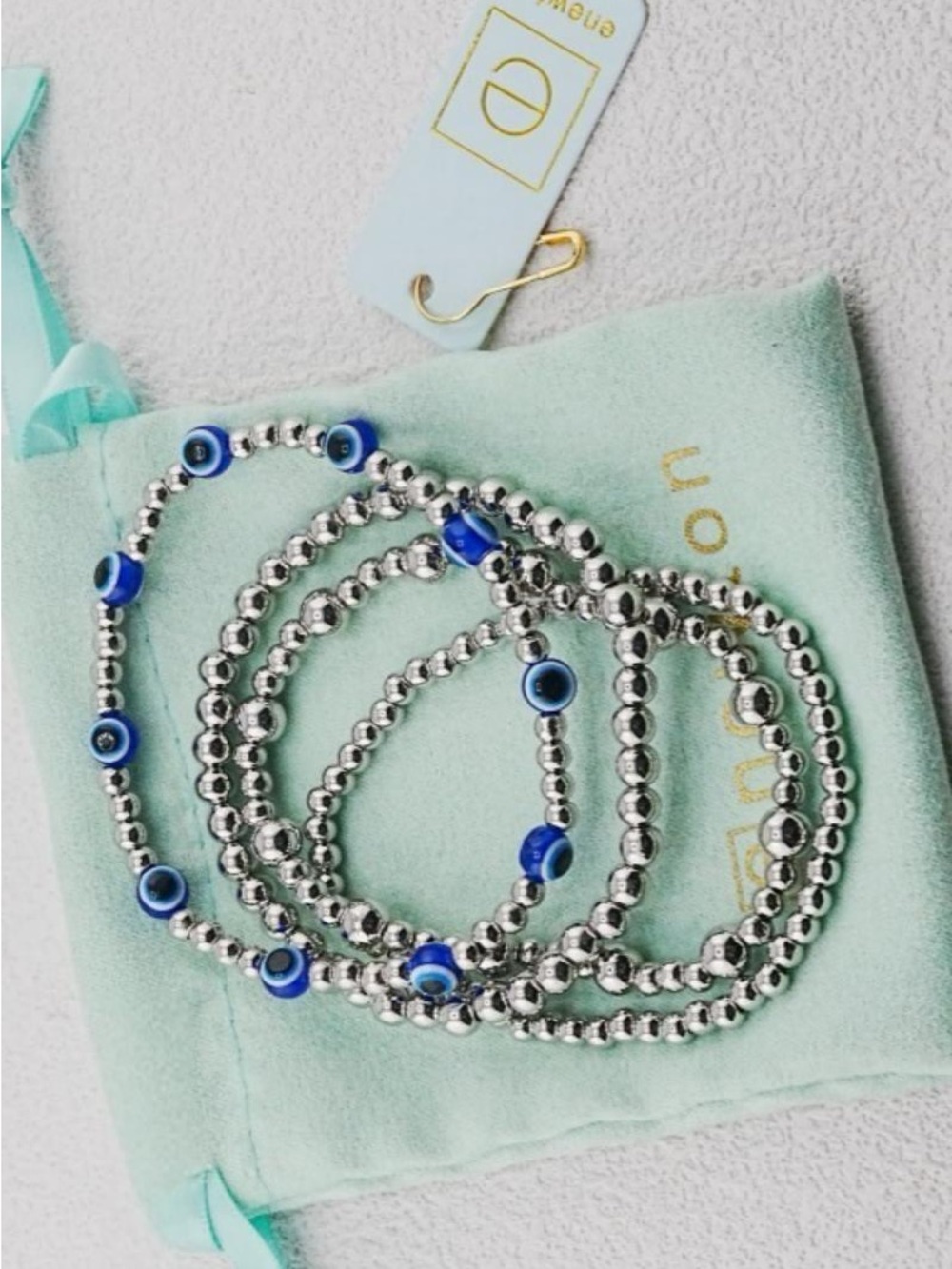 Enewton Silver Blue Eyes Bracelet Set - Picture 4 of 5